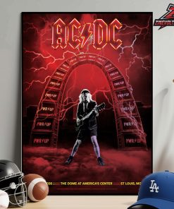 ACDC 2026 North American PWR UP Tour Poster At The Dome At America’s Center St Louis MO On September 8th 2026 Home Decor Poster Canvas