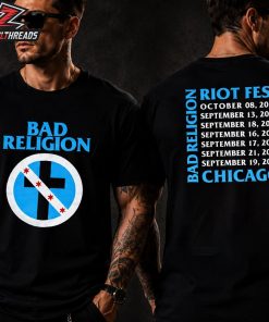 Bad Religion Event Tee At Riot Fest Chicago On September 19th 2026 Two Sided Unisex T-Shirt