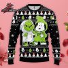 Drink Up Grinches Wine Glass Green Black Christmas Party Ugly Sweater