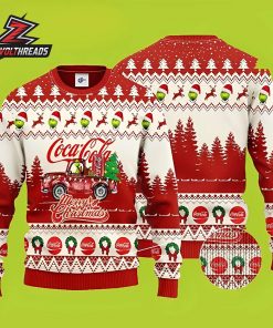 Grinch Coca Cola Christmas Truck Merry Christmas Red White Holiday Ugly Sweater