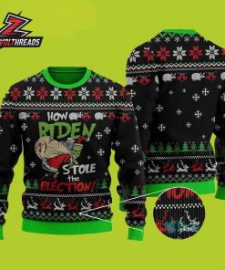 How Biden Stole The Election Grinch Political Parody Christmas Ugly Sweater